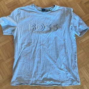 Boss Light Gray Men's Short Sleeve Tee